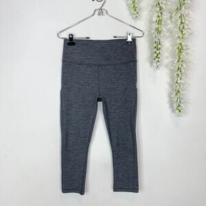 ATHLETA Ultimate Stash Pocket Capri high rise gray cropped athleisure 2819